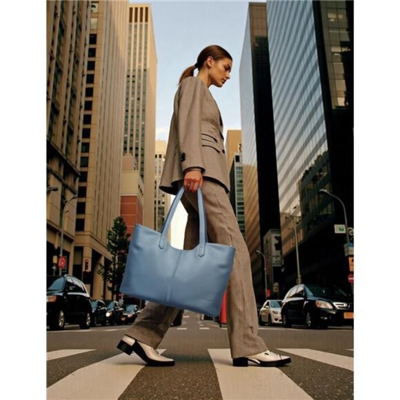 Womens Hobo Handbag Shoulder Bag Blue - Picture 6 of 6